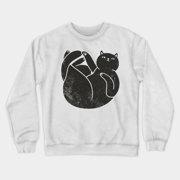 Big black cat Crewneck Sweatshirt by Stolenpencil